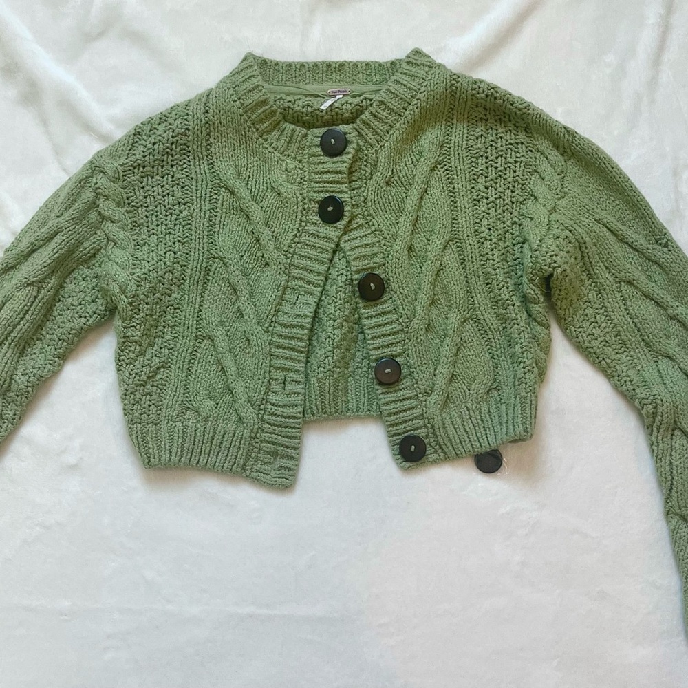Free people Green Sweater